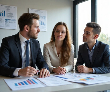 Financial advisor meeting with client